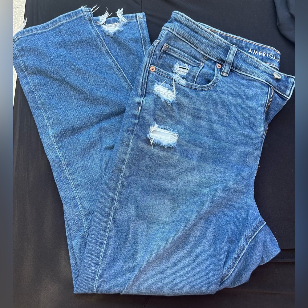American Eagle Distressed Mom Jeans